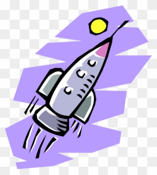 Png Download Spaceship Flies Through Outer Space - Rocket Clipart