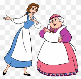 Belle Human Mrs Potts - Belle And Mrs Potts Clipart
