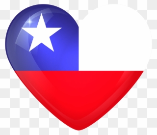 Chile Large Flag Gallery Yopriceville High Quality - Chile Heart Flag Png Clipart