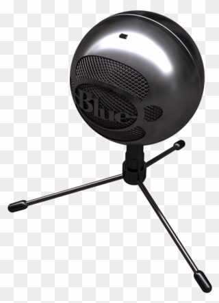 Snowball Microphone Png Png Black And White - Blue Snowball Mic Png Clipart