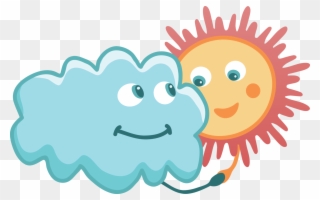 Tiempo Sol Y Nubes Silhouette Cameo, Clip Art, Weather, - Sol Y Lluvia Png Transparent Png