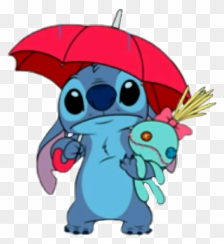 Stitch Holding An Umbrella Clipart