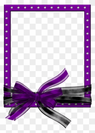 Free Png Purpleframe With Black And Purple Bow Png - Transparent Diamond Frames Png Clipart