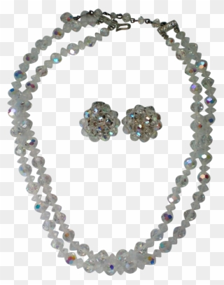 Austrian Crystal Aurora Borealis Glass Bead Necklace - Necklace Clipart