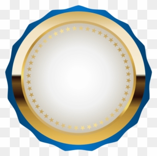 Free Png Seal Badge Blue Gold Png Images Transparent - Portable Network Graphics Clipart