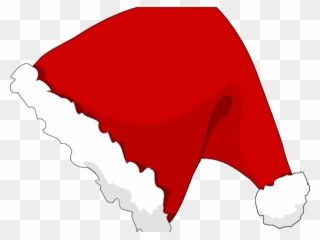 Drawn Santa Hat Slanted - Santa Claus Hat Cartoon Clipart