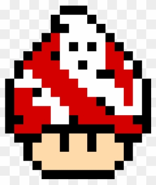 Ghost Busters - Mario Bros Mushroom Pixel Clipart