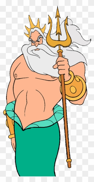 King Triton And Ariel's Sisters - Triton From Little Mermaid Clipart