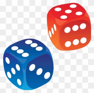 Seconds Dice Gambling Clip Art Two - Blue Dice Clip Art - Png Download