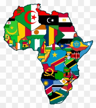 Africa Flag Map - Africa As The Centerpiece Of Nigeria's Foreign Policy Clipart