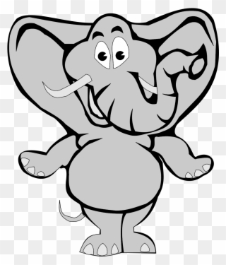 Elephant - Cartoon Elephant Shower Curtain Clipart