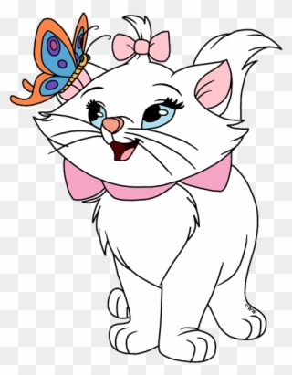 Marie Greeting A Butterfly - Marie Cat Disney World Clipart