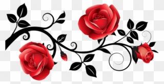 Free Png Red And Black Decorative Roses Png Images - Rose Clipart Png Transparent Png