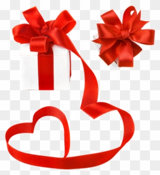 Gift Ribbon Valentine's Day Decorative Box - Gift Clipart