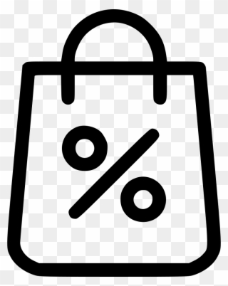 Shopping Bag Shop Discount Percent Sale Comments - Shopping Bag Icon Png Clipart