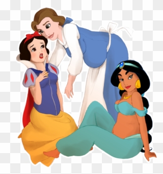 Belle, Jasmine And Snow White By Yummy Tummy On Deviantart - Jasmine And Snow White Clipart