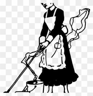 Castle Clipart Maid - Housekeeping Black And White - Png Download