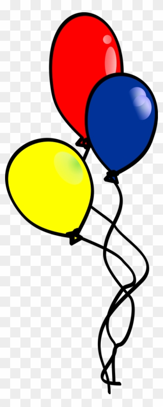 Balionai 3 Pagrindinės Spalvos,balionai Su Pabrėžtais - Balloon Clipart