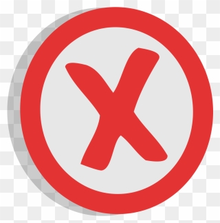 Negative, X, Unrelated, Sign, Choice, Symbol, Red, - Out Of Scope Icon Clipart