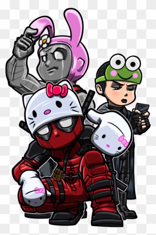 Hello Kitty As Deadpool Clipart