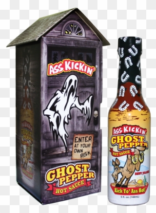 Ass Kickin' Ghost Pepper Hot Sauce With Haunted House - Ass Kickin Hot Sauce - Flavor: Ghost Pepper Clipart
