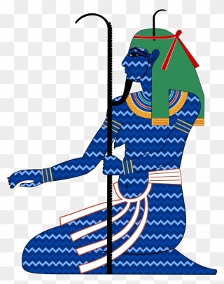 Also, Look At The Blue Wavy Lines, Www - Egipatski Bog Nun Clipart