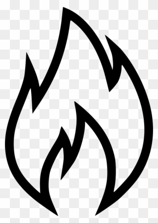 Svg Free Library Flame Png Icon Free Download Onlinewebfonts - Flame Black And White Png Clipart