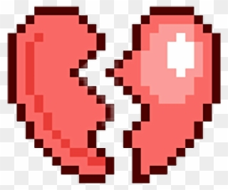 Heart Heartbreak Sad Emoji Clip Black And White Library - Minecraft Pixel Art Earth - Png Download