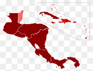 Central America Map Png Clip Art Black And White Download - Central America Map Png Transparent Png