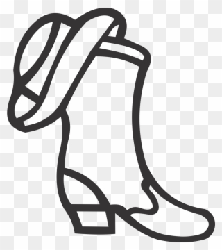 Boot With Hat - Drill Team Clip Art - Png Download