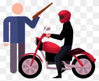 Motorcycles Can Be Intimidating, But With Personalized - Motorcycle Driver Vector Clipart