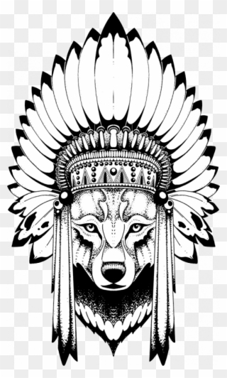 Cover Up Tattoo Designs - Эскизы Тату Волк Индеец Clipart