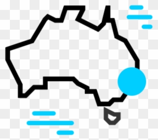 A Map Of Australia With Sydney Highlighted Clipart