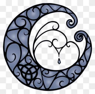 Moon-1093538 - Crescent Moon Art Celtic Clipart