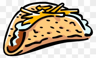 Vector Illustration Of Mexican Cusine Tortilla Taco - Taco Clipart