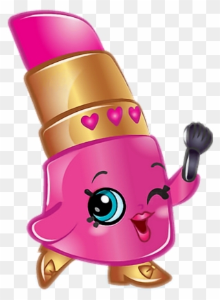 Mq Pink Lipstick Makeup Shopkins - Fashion Frenzy (shopkins: Storybook With Charm Necklace) Clipart