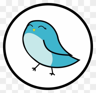 Social Blue Bird Logo Simple - Blue Bird Clipart