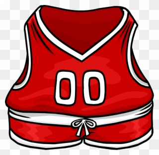 Red Basketball Jersey - Club Penguin Basketball Jersey Clipart