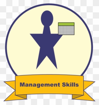 Graphic Of Generic Management Skills Badge - Cloud Computing & Information Technology Management Clipart