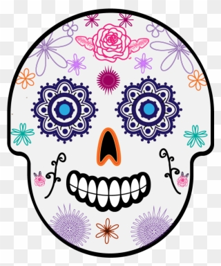 This Is My Black And White Sugar Skull - Skull Clipart
