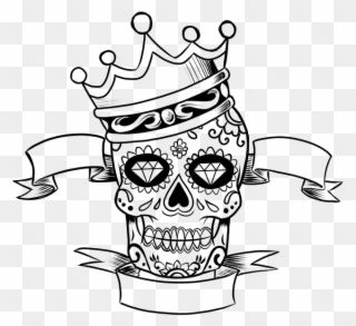 Skull Dia De Los Muertos Drawing Clipart