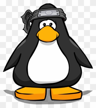 Black Ice Headband From A Player Card - Club Penguin Black Penguin Clipart