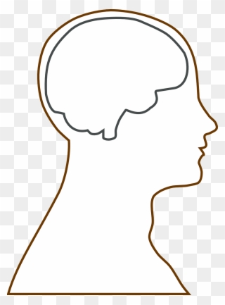 Brain Head Science - Head Outline Clipart