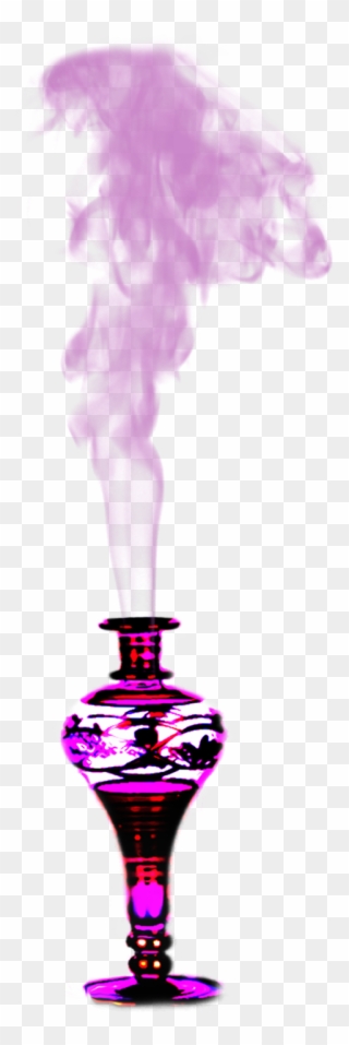 Genie Bottle With Smoke Clipart