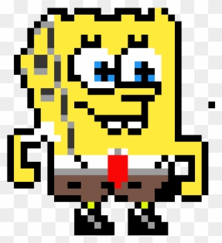 Spongebob - Small Spongebob Pixel Art Clipart