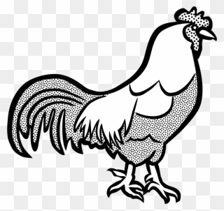 Big Image - Cock Clip Art Black And White - Png Download