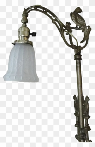 Cheap Vintage Cast Iron Bridge Floor Lamp Griffins - Art Deco Bridge Lamp Clipart