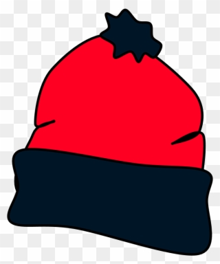Hat, Winter, Red, Black, Style 2, - Hat Clipart