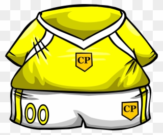 Yellow Soccer Jersey - Club Penguin Away Soccer Jersey Blue Clipart