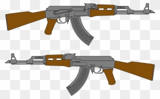 Ak 47 Png - Ak 47 Gun Drawing Clipart